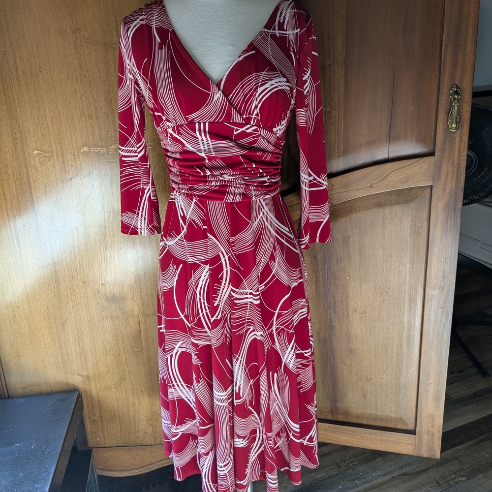 Red Patterned Dress